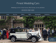 Tablet Screenshot of finestweddingcars.co.uk